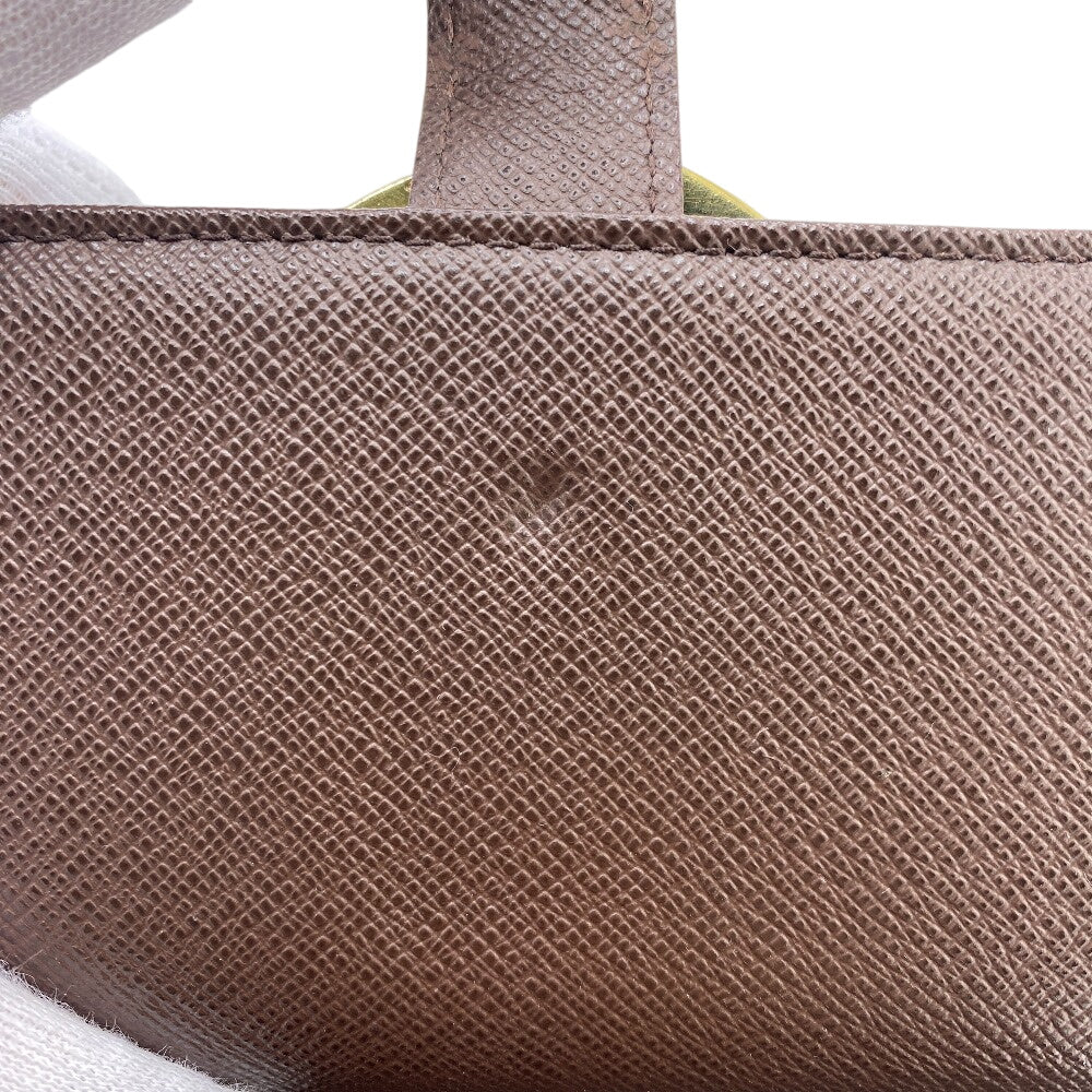 LOUIS VUITTON Bifold Wallet N61664 Damier Brown Damier Porto Monnaie Bien-Vienois Ebene Women Used Authentic