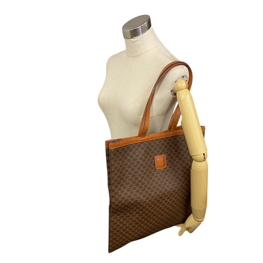 CELINE Tote Bag leather Brown Macadam