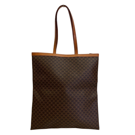 CELINE Tote Bag leather Brown Macadam