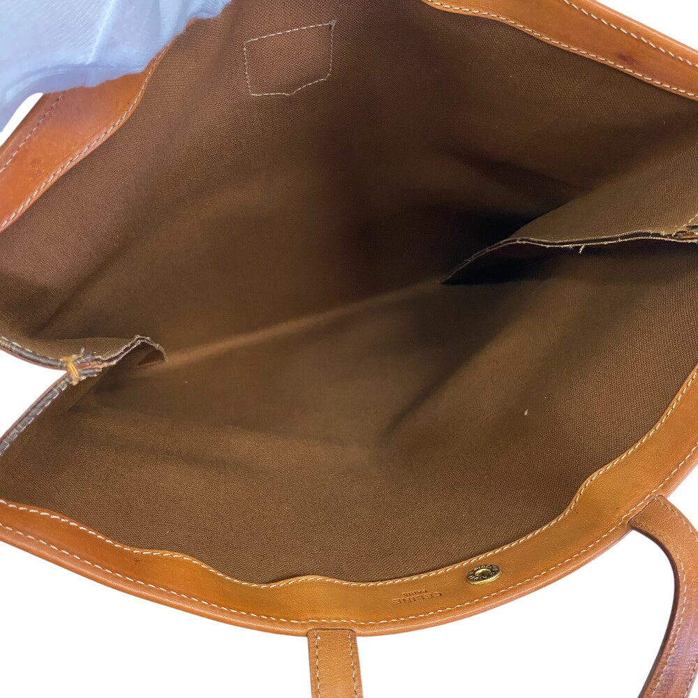 CELINE Tote Bag leather Brown Macadam