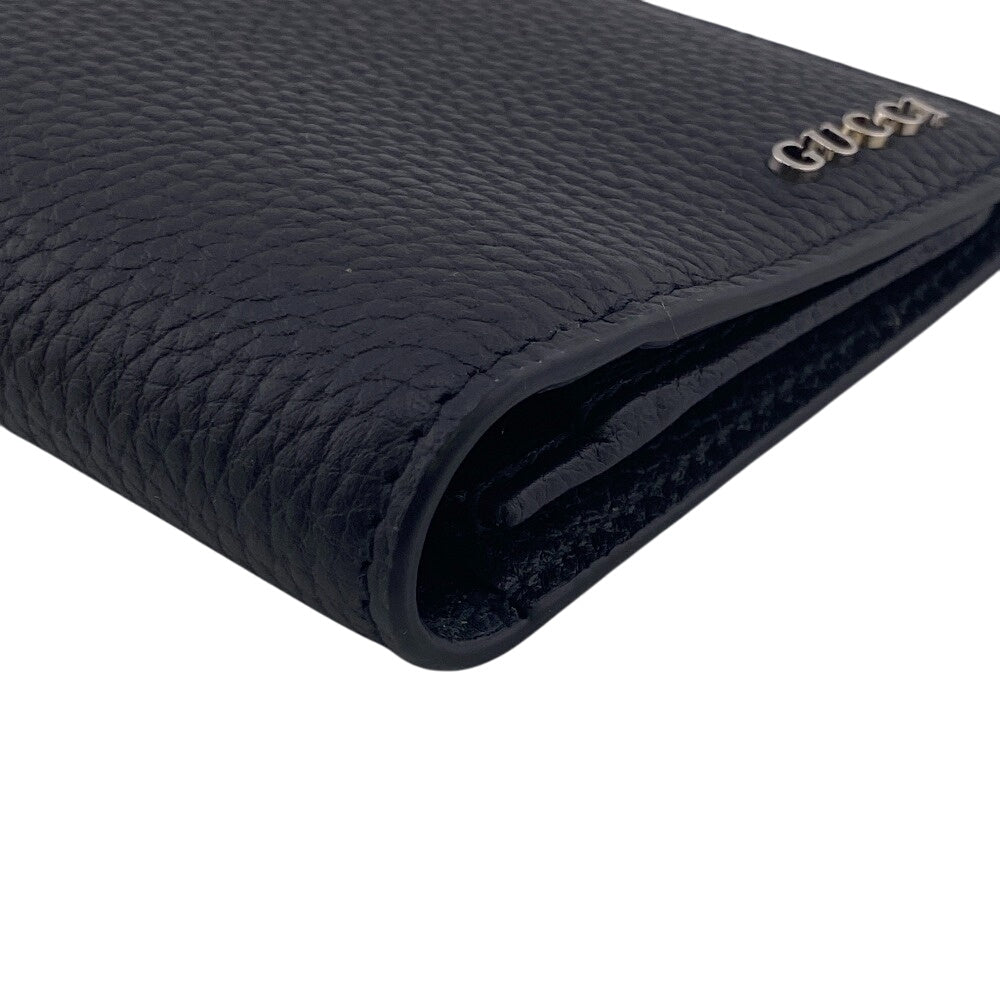 GUCCI Long Wallet Purse 795296 leather black mens Used Authentic