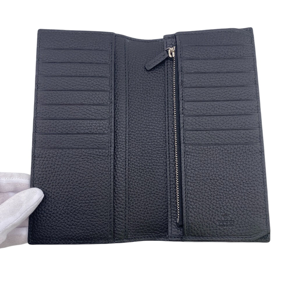 GUCCI Long Wallet Purse 795296 leather black mens Used Authentic