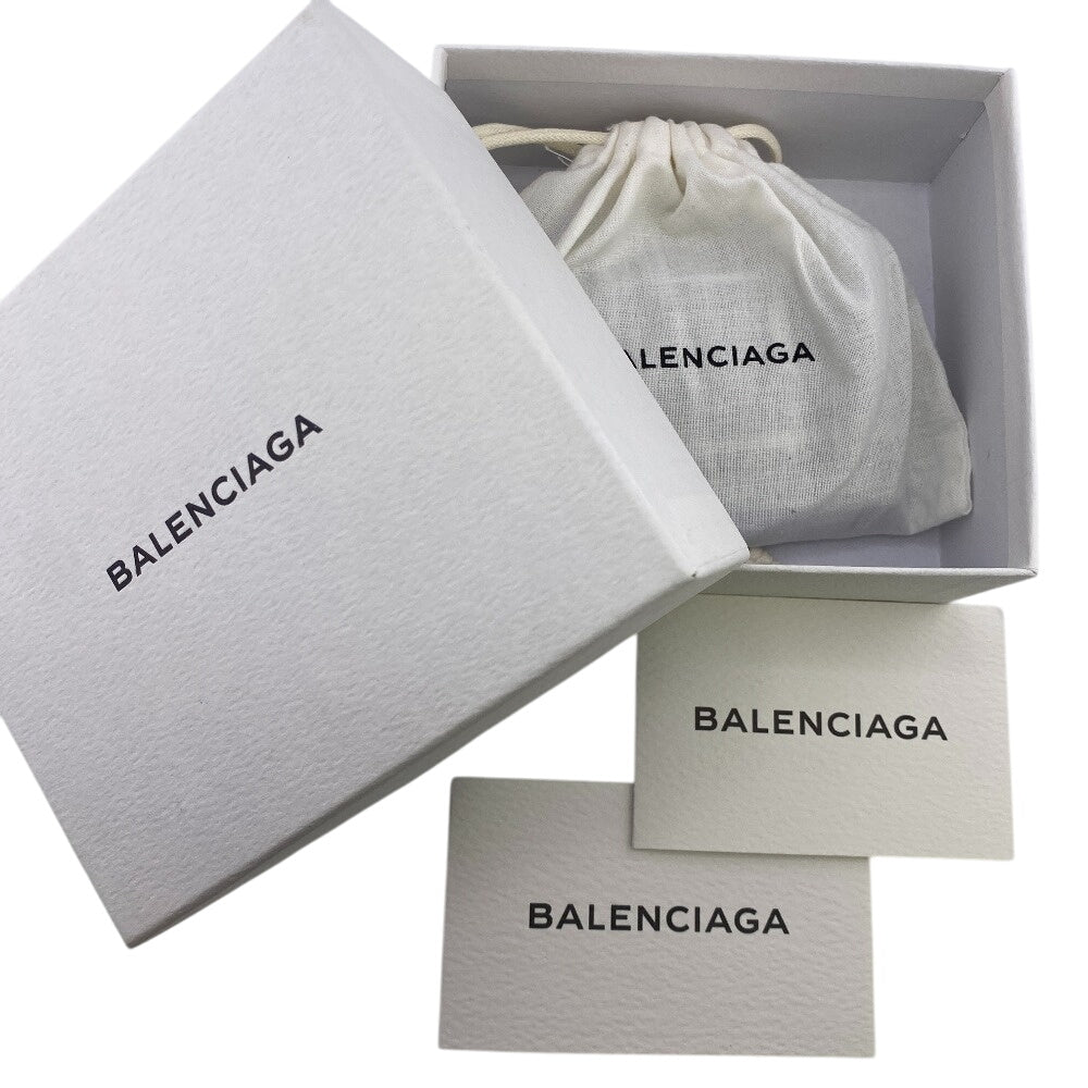 BALENCIAGA Tri-fold wallet leather black Compact wallet(Unisex) Used Authentic