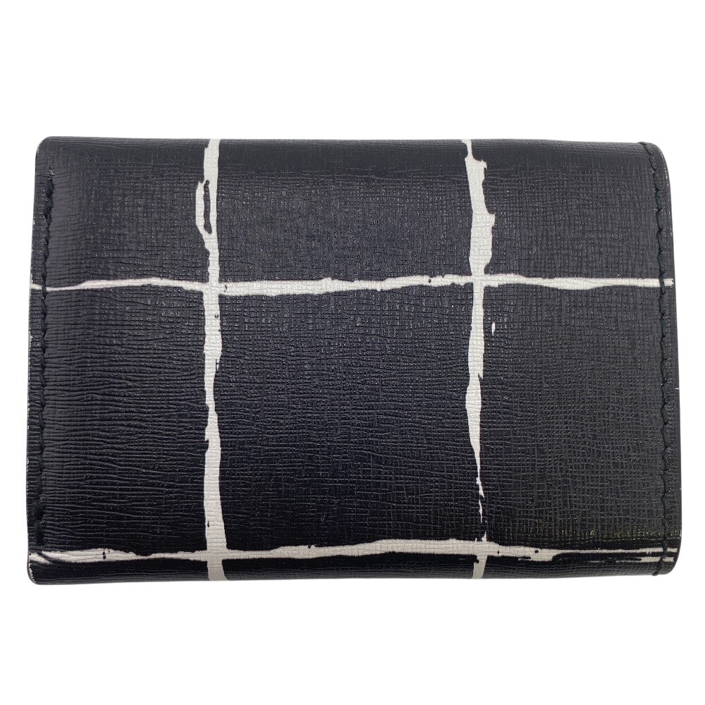 BALENCIAGA Tri-fold wallet leather black Compact wallet(Unisex) Used Authentic