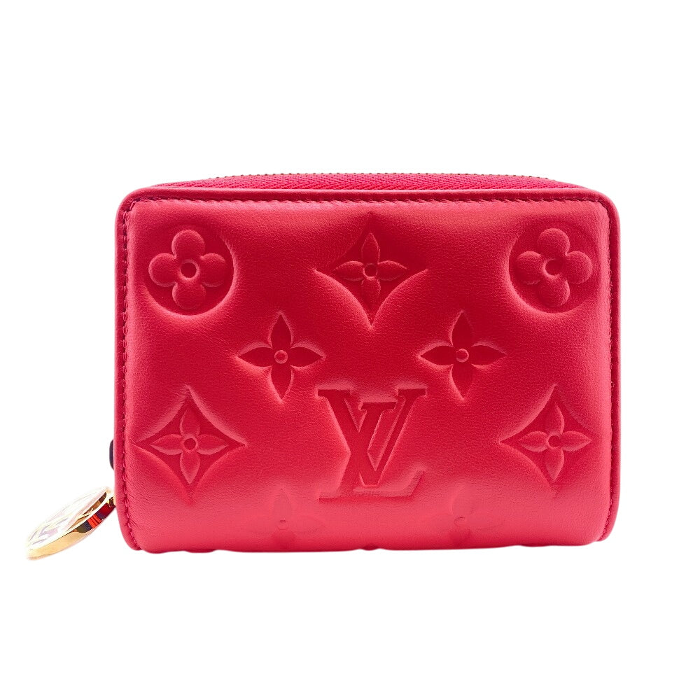 LOUIS VUITTON Bifold Wallet M83105 leather pink Japan-exclusive color compact wallet Monogram emboss Portefeuille Lou Women Used Authentic