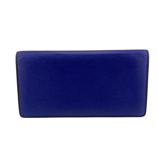 LOUIS VUITTON Long Wallet Purse M30559 Taiga blue Taiga Portefeuille Braza mens Used Authentic