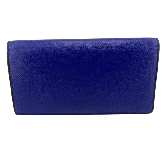 LOUIS VUITTON Long Wallet Purse M30559 Taiga blue Taiga Portefeuille Braza mens Used Authentic