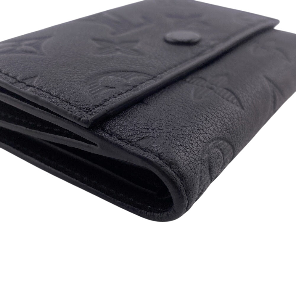 LOUIS VUITTON Tri-fold wallet M12635 leather black Monogram shadow Victor Wallet mens Used Authentic