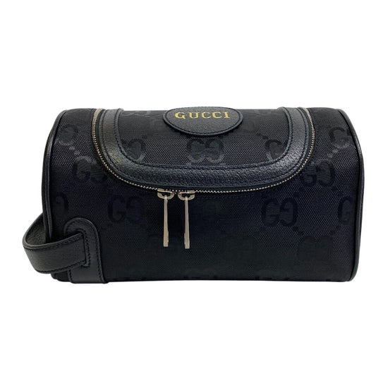 GUCCI Cosmetics Pouch 739378 Nylon black Cosmetic case, business bag, clutch bag Jumbo GG Women Used Authentic
