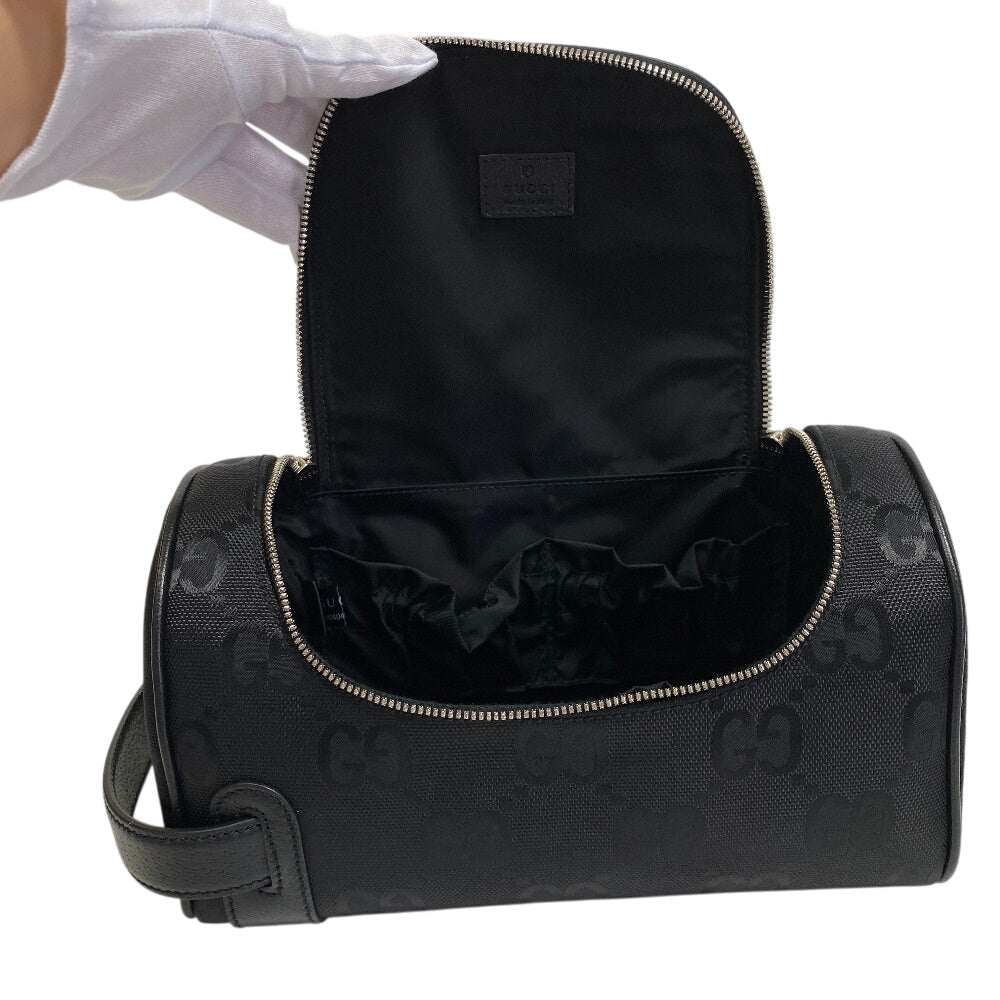 GUCCI Cosmetics Pouch 739378 Nylon black Cosmetic case, business bag, clutch bag Jumbo GG Women Used Authentic