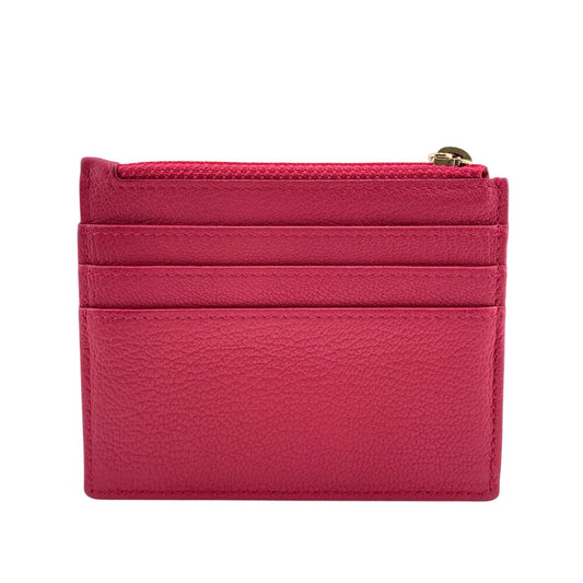 CHANEL Coin case leather pink Fragment case Card Case COCO Mark Women Used Authentic