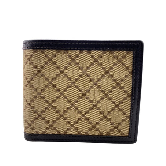 GUCCI Bifold Wallet 237359 PVC, Leather beige Diamante