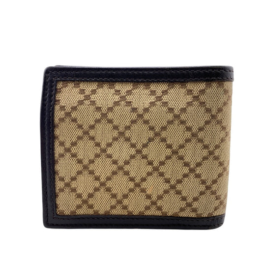 GUCCI Bifold Wallet 237359 PVC, Leather beige Diamante