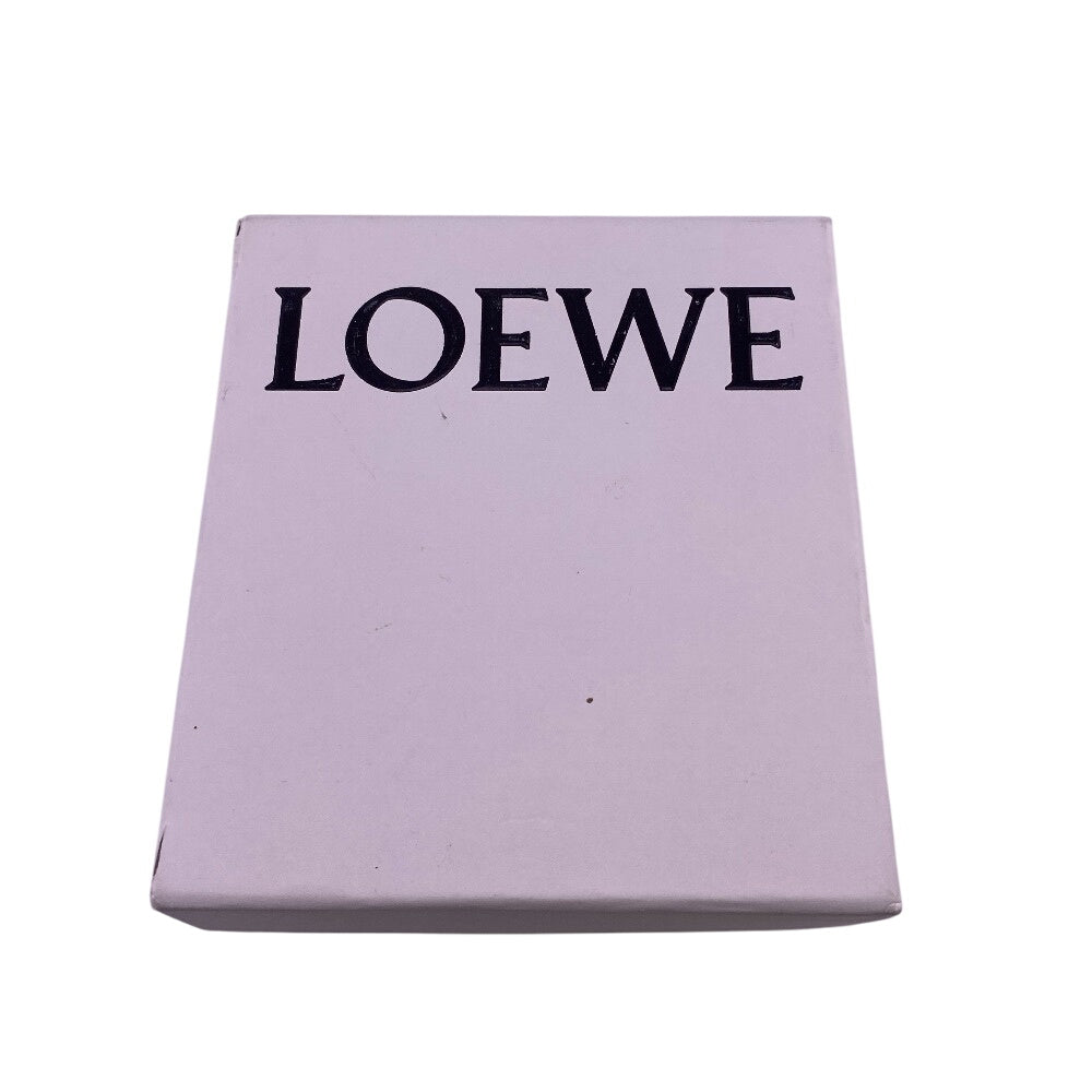LOEWE Tri-fold wallet leather blue anagram Vertical wallet mens(Unisex) Used Authentic
