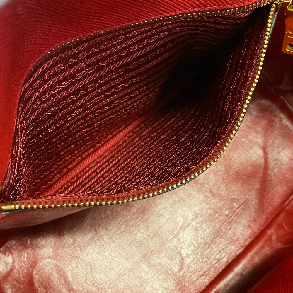 PRADA Tote Bag BN2729 PVC coated canvas Red 2way Women Used Authentic