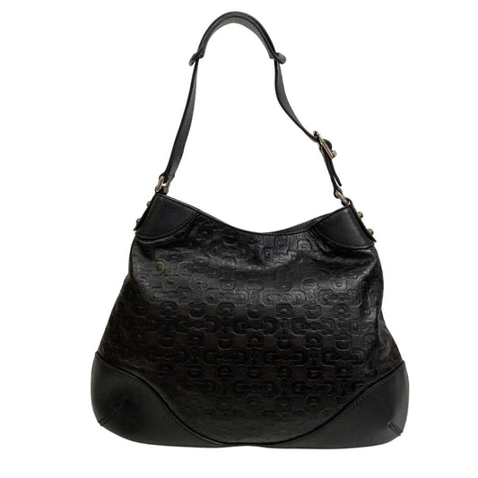 GUCCI Shoulder Bag 272386 leather black Horsebit 1995 Hobo bag Women Used Authentic