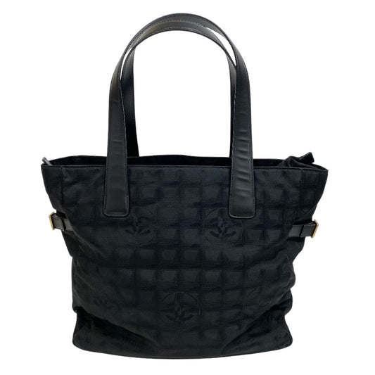 CHANEL Tote Bag Nylon, Leather black New travel line GM