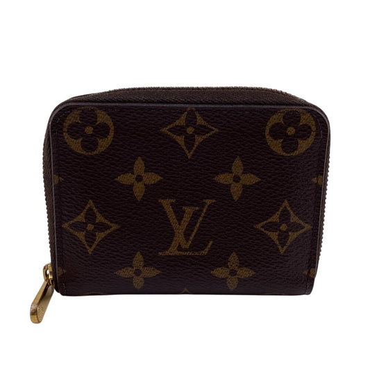 LOUIS VUITTON Coin case M60067 leather Brown Monogram Zip around purse
