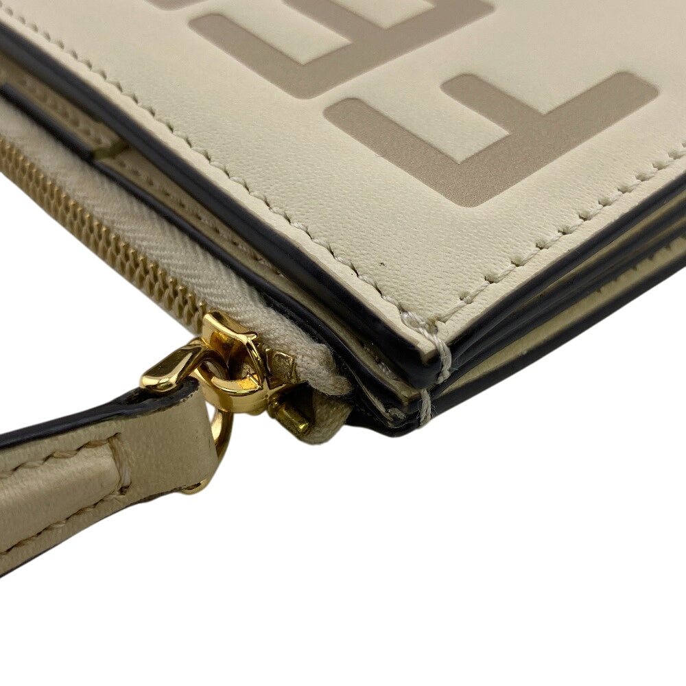 FENDI Bifold Wallet 8M0447 Calfskin white Rome