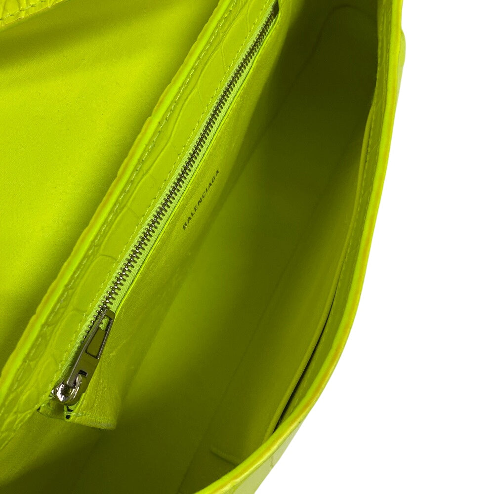 BALENCIAGA Shoulder Bag 695648 leather yellow Neon color