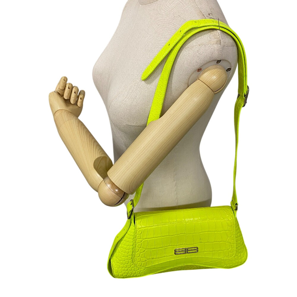 BALENCIAGA Shoulder Bag 695648 leather yellow Neon color
