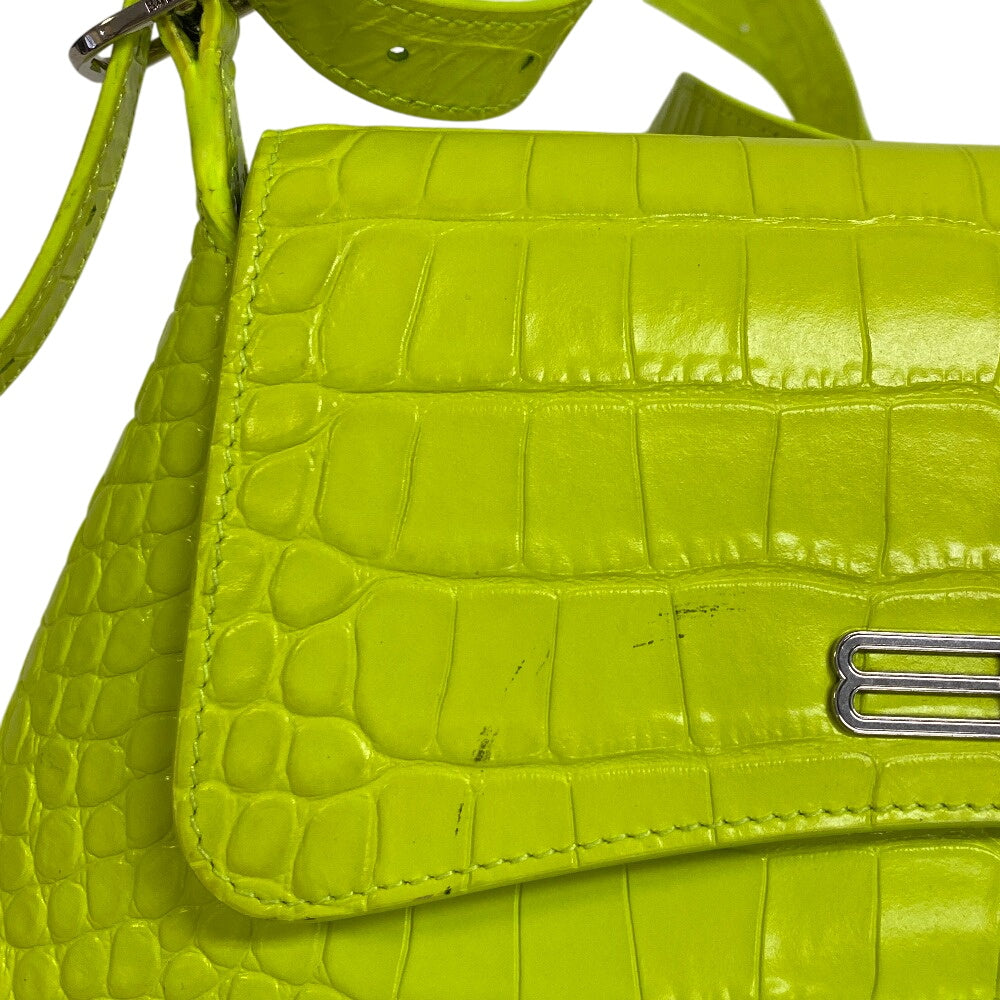 BALENCIAGA Shoulder Bag 695648 leather yellow Neon color
