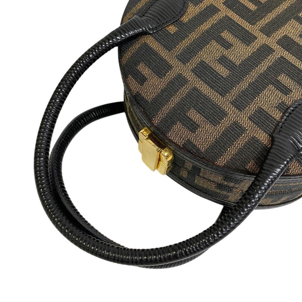 FENDI Handbag canvas Brown Zucca
