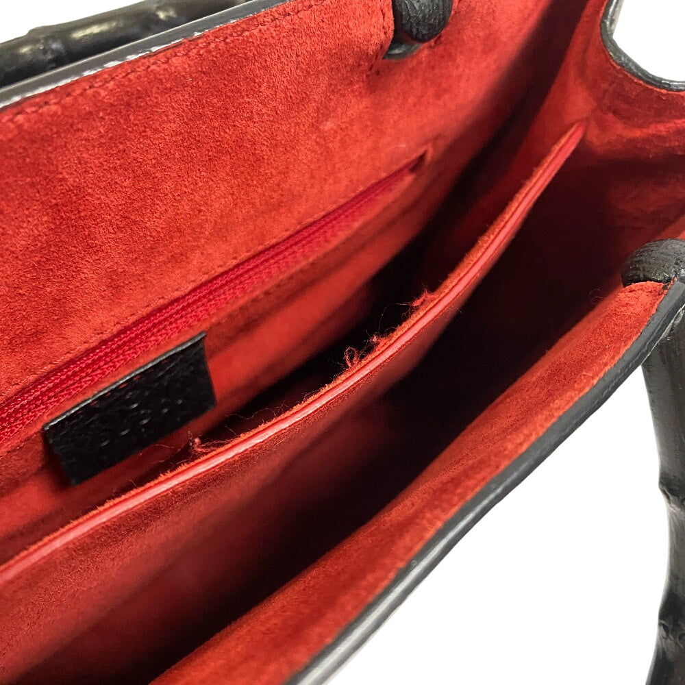 GUCCI Handbag leather black Bamboo