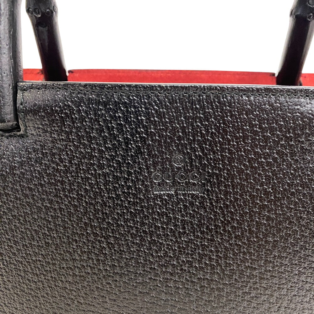 GUCCI Handbag leather black Bamboo
