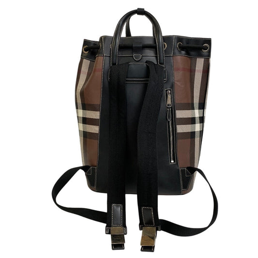 BURBERRY Backpack PVC, Leather Brown Nova Check