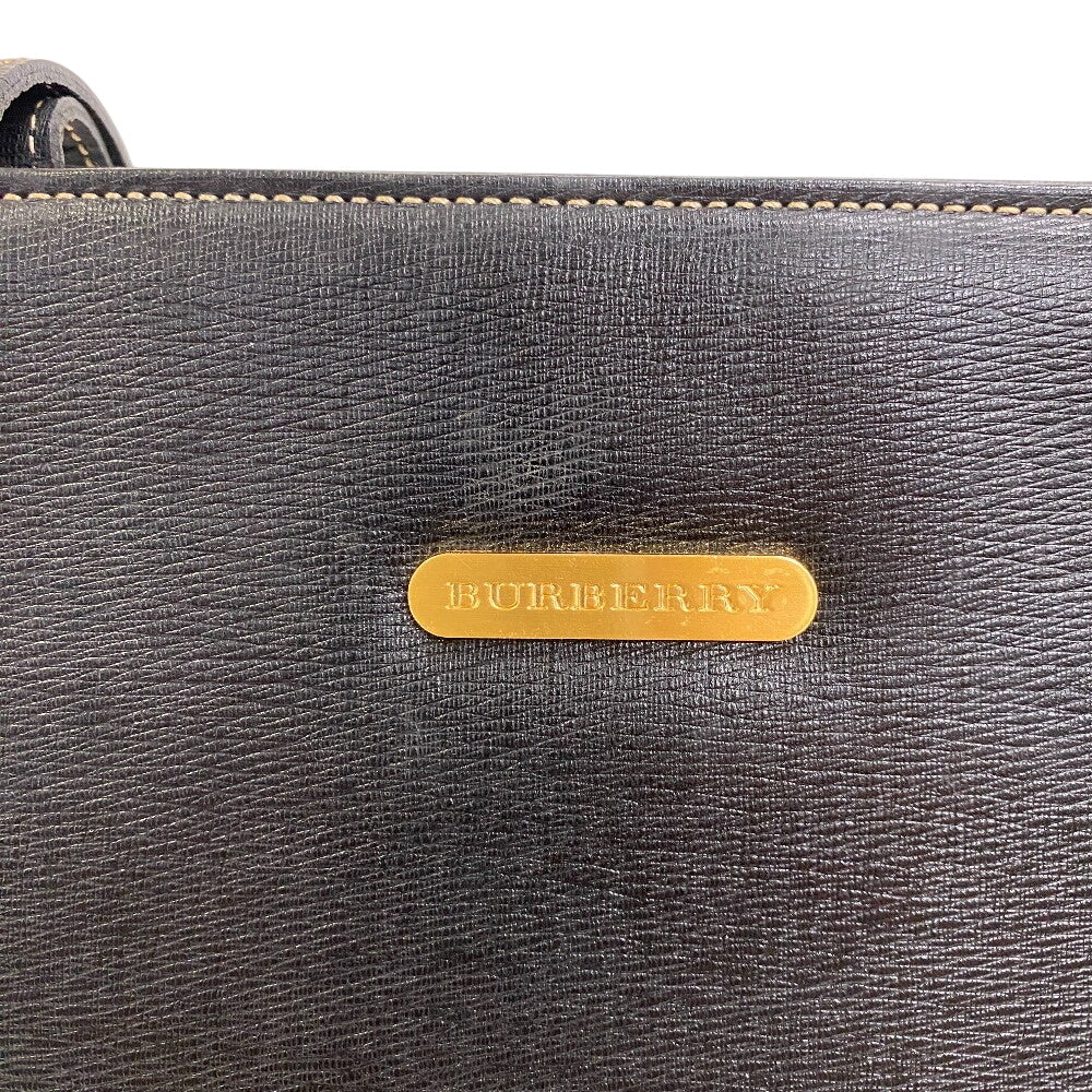 BURBERRY Tote Bag Leather, Canvas black Nova Check