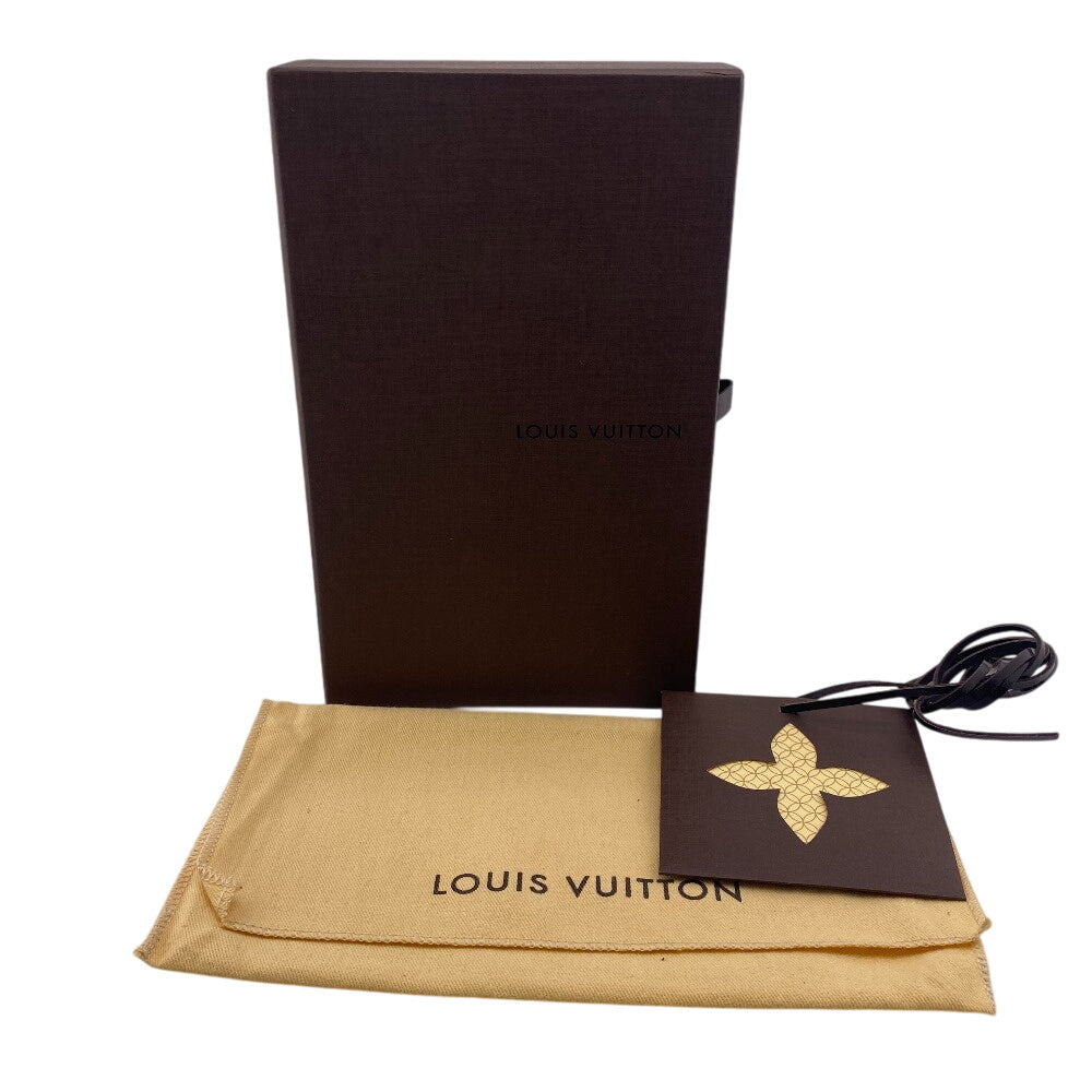 LOUIS VUITTON Long Wallet Purse M60143 leather black Mahina Portefeuille Iris