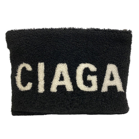 BALENCIAGA Clutch bag 492681 Mouton, shearling black