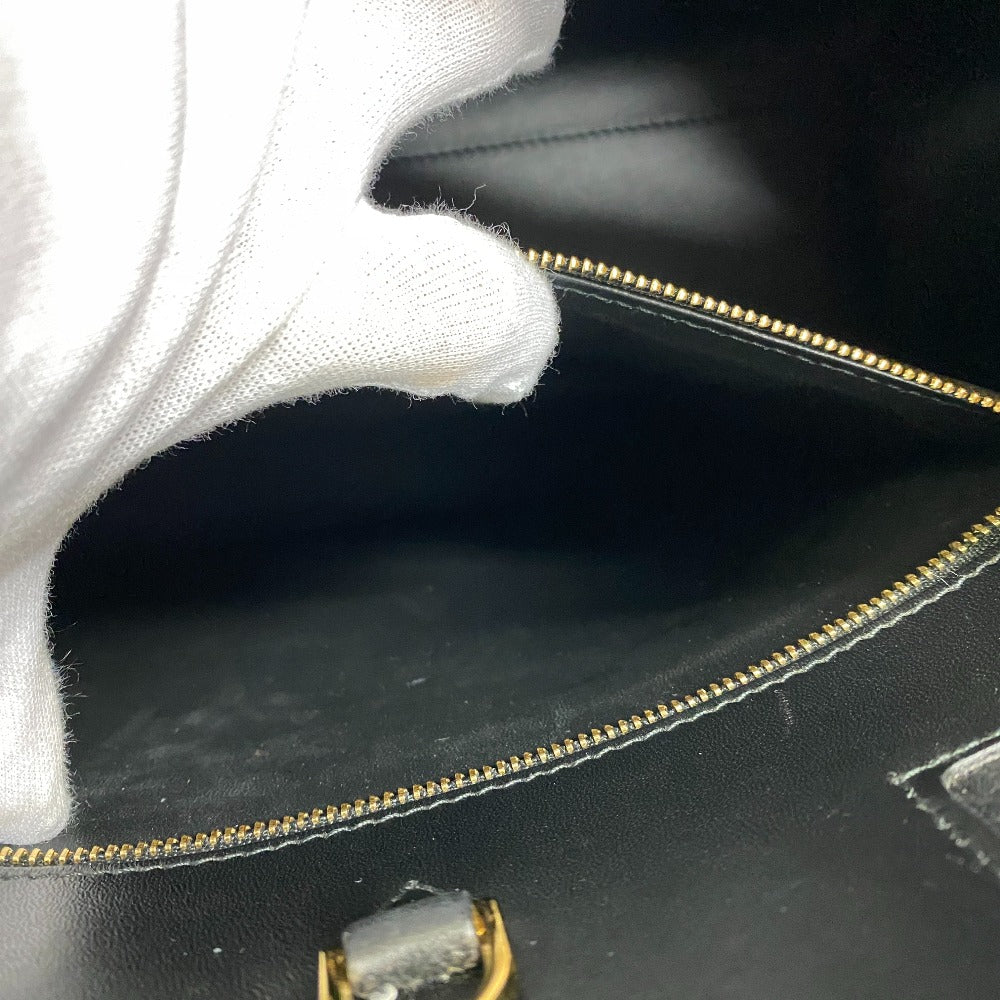 BURBERRY Handbag Calf leather black TB logo Frances