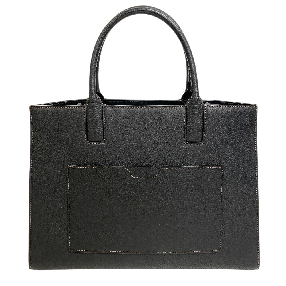 BURBERRY Handbag Calf leather black TB logo Frances