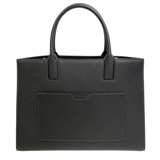 BURBERRY Handbag Calf leather black TB logo Frances