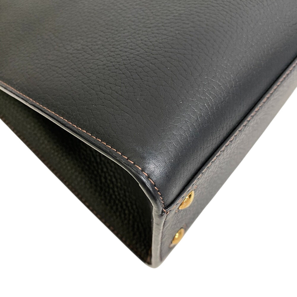 BURBERRY Handbag Calf leather black TB logo Frances