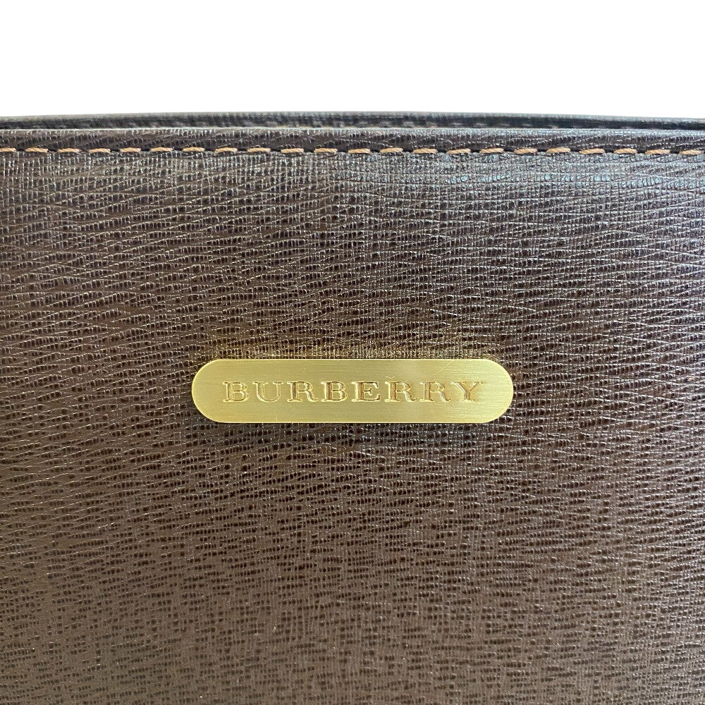 BURBERRY Handbag leather Brown Nova Check