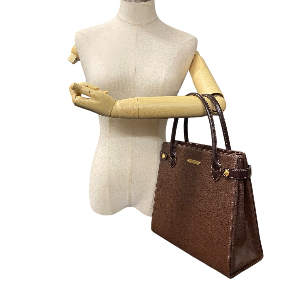 BURBERRY Handbag leather Brown Nova Check