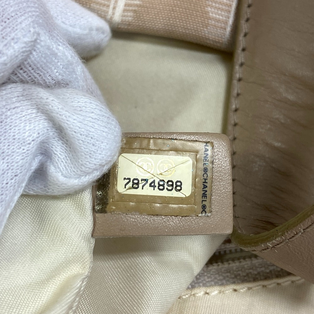 CHANEL Tote Bag canvas beige New travel line Tote MM