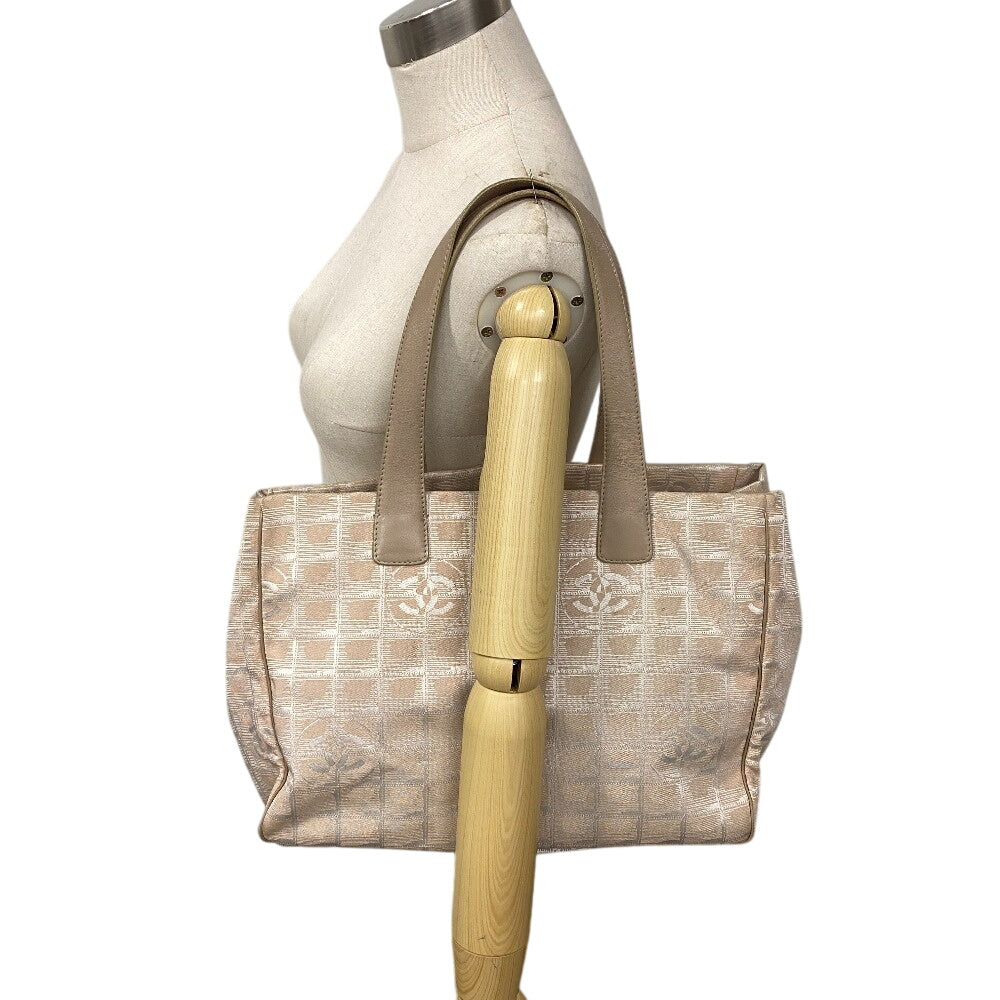 CHANEL Tote Bag canvas beige New travel line Tote MM