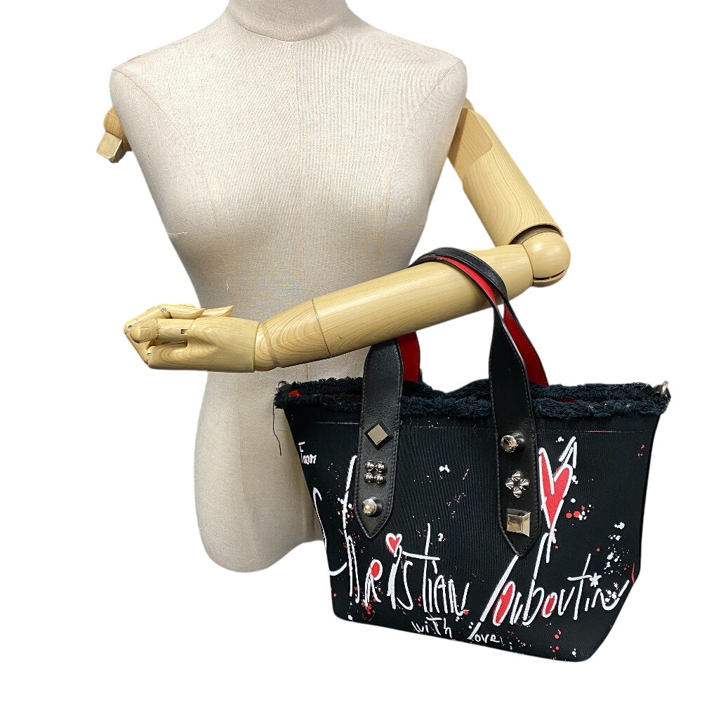 Christian Louboutin Handbag canvas black flange bus