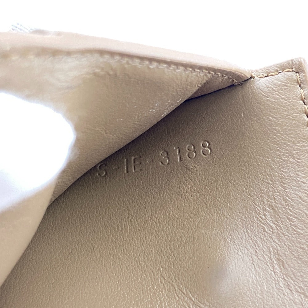 CELINE Tri-fold wallet leather beige Small trifold wallet