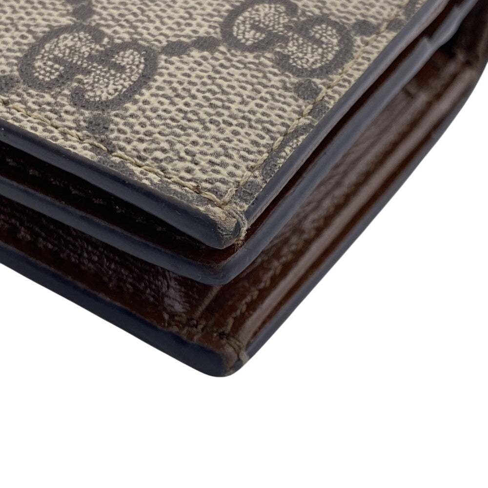 GUCCI Bifold Wallet 648848 GG Supreme Canvas, PVC Brown GG Supreme