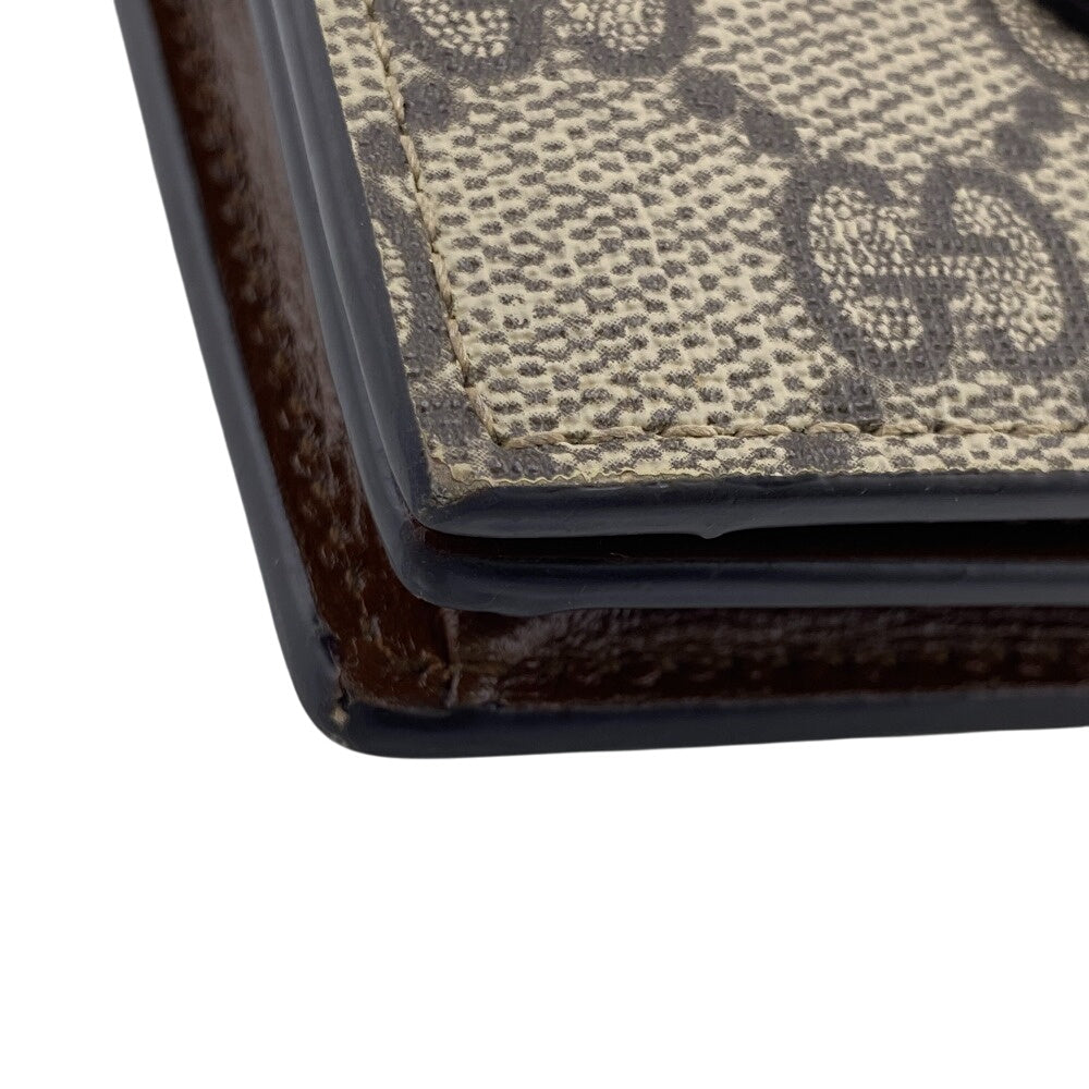 GUCCI Bifold Wallet 648848 GG Supreme Canvas, PVC Brown GG Supreme