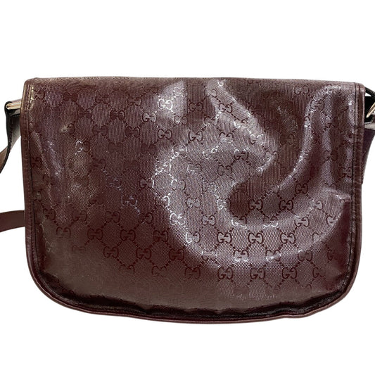GUCCI Shoulder Bag 201732 PVC, Leather Brown GG implementation