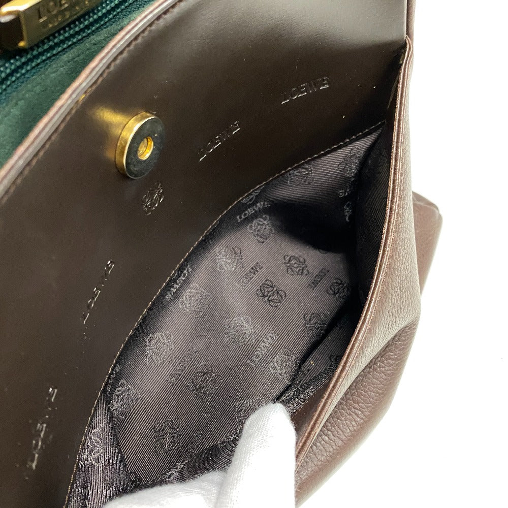 LOEWE Shoulder Bag Grain leather Brown