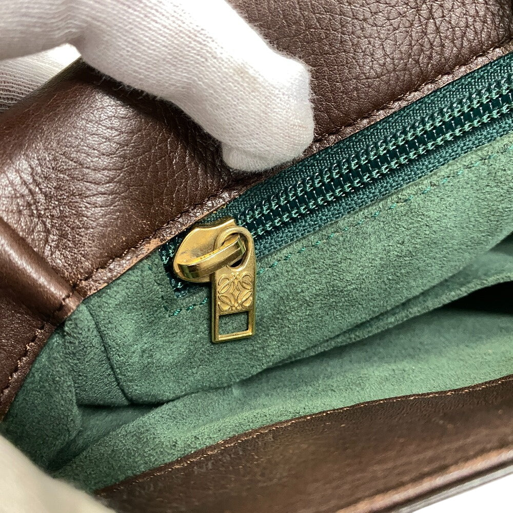 LOEWE Shoulder Bag Grain leather Brown