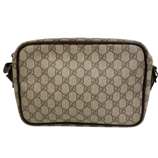 GUCCI Shoulder Bag 114531 PVC coated canvas Brown GG Supreme
