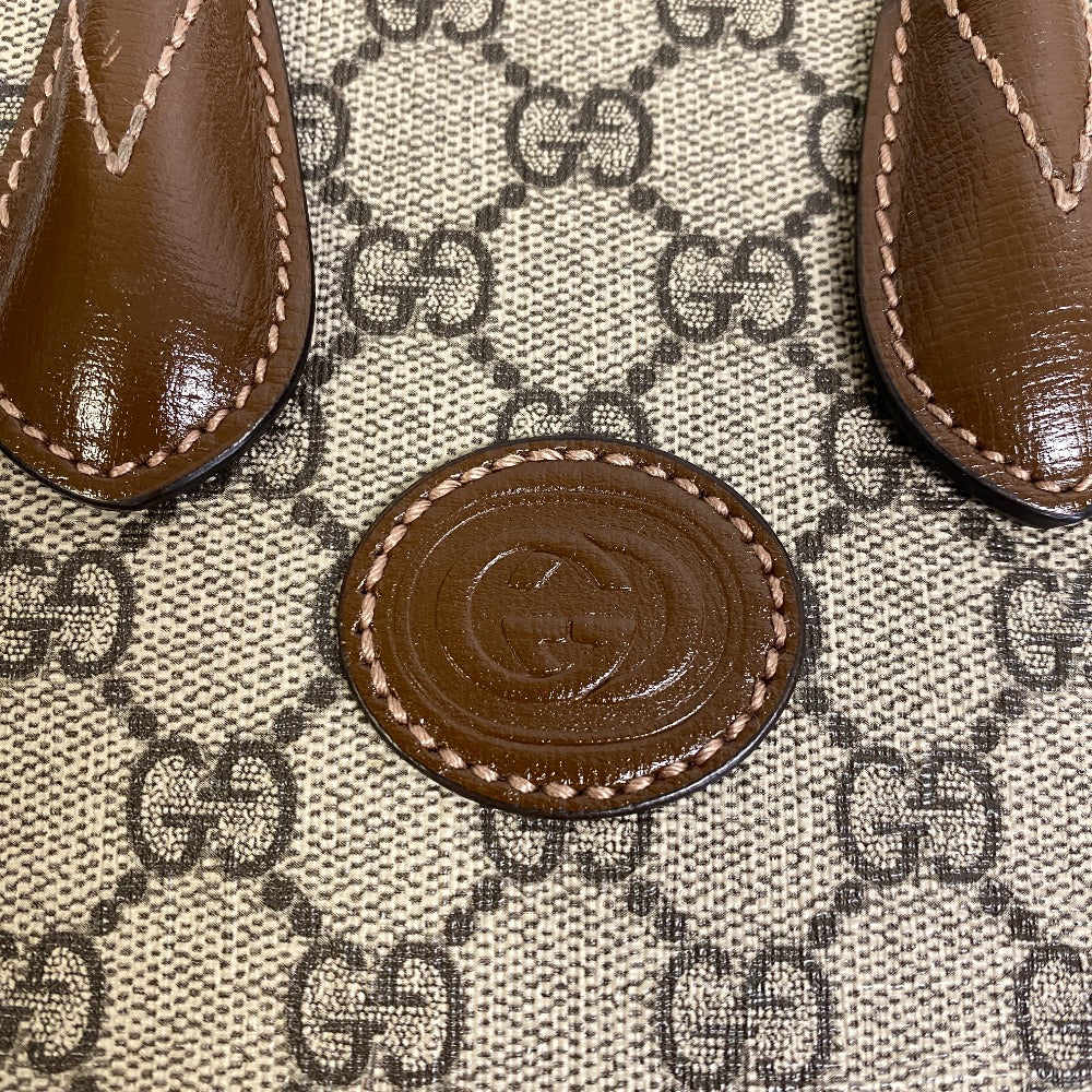 GUCCI Handbag PVC, Leather Brown GG Supreme